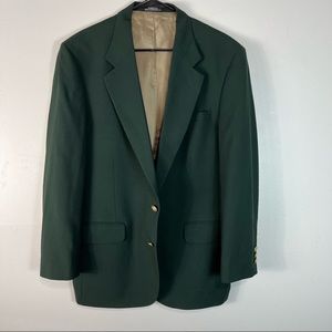 Sold - Stafford Men's 42R Two-button Green Sport Coat